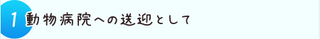 1.動物病院への送迎として